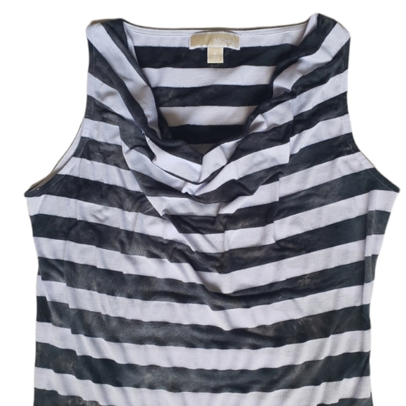 Michael MK Black & White Striped Top - Picture 5 of 11